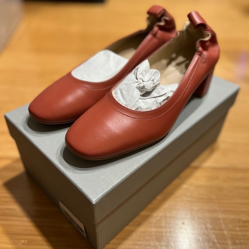 Everlane ‘The Day Heel’ Size 7 Burnt Sienna
